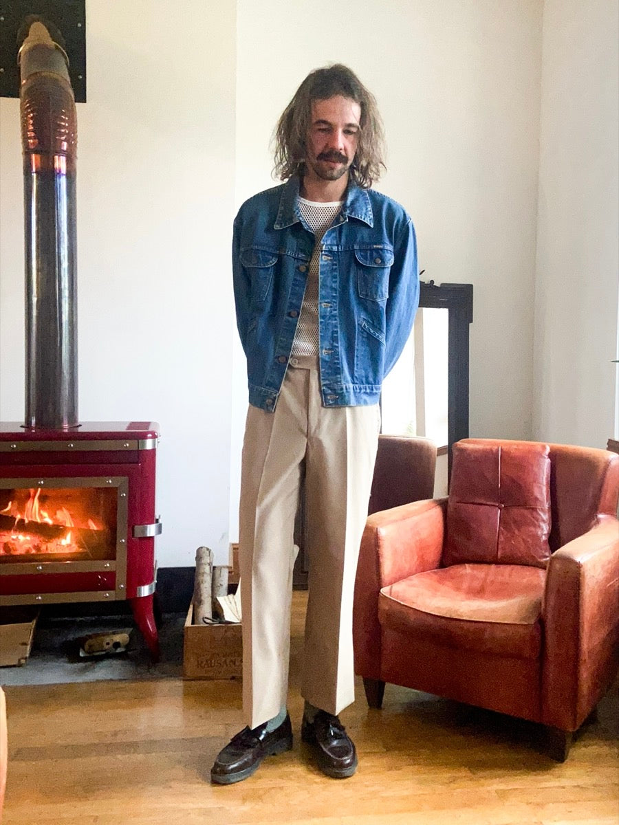 1980s French Army Pleated Pants, Size XXS to M