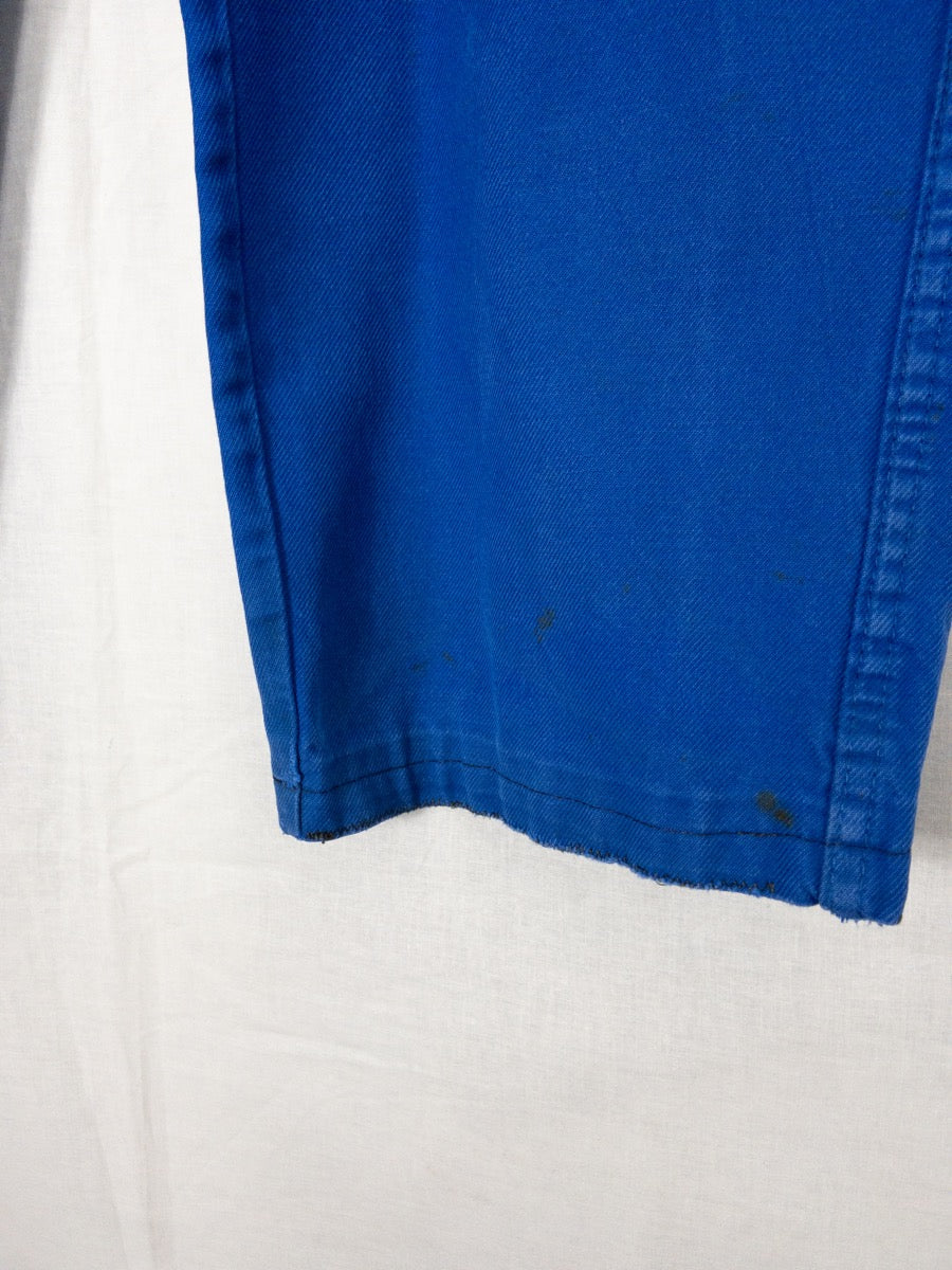 1970s French Blue Work Pants, Size 2XL