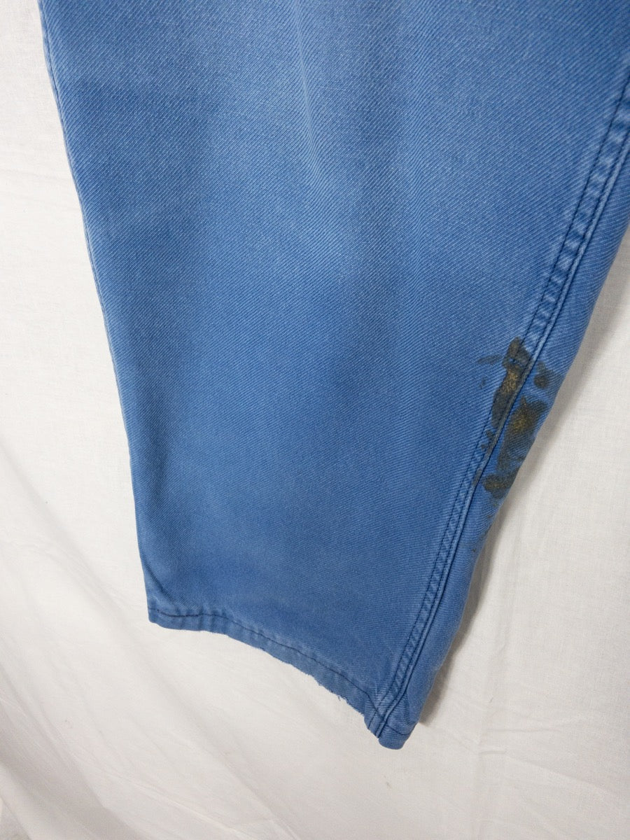 1970s French Blue Work Pants, Size XL