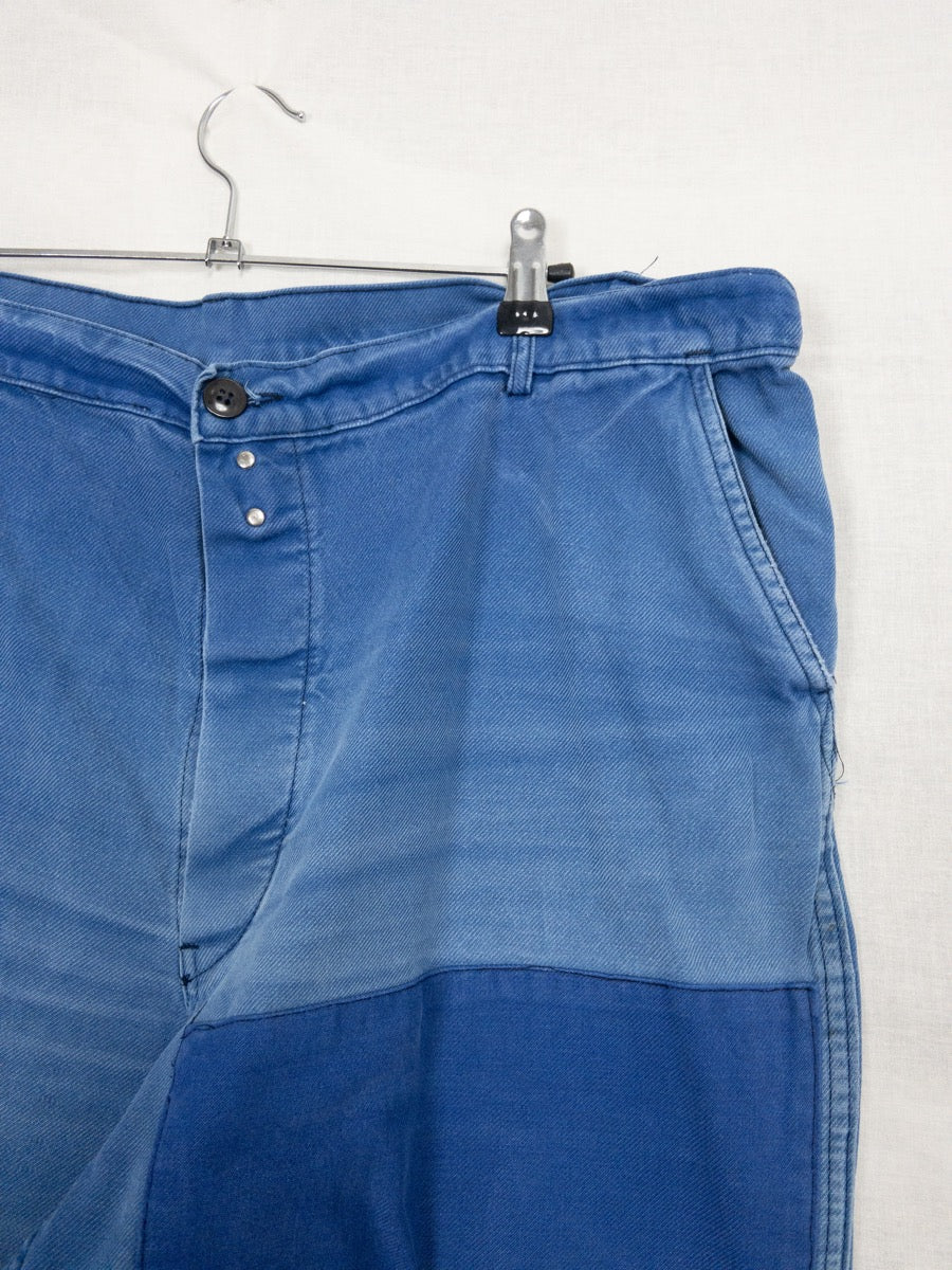 1970s French Blue Work Pants, Size XL
