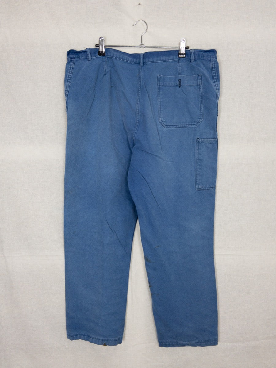 1970s French Blue Work Pants, Size XL