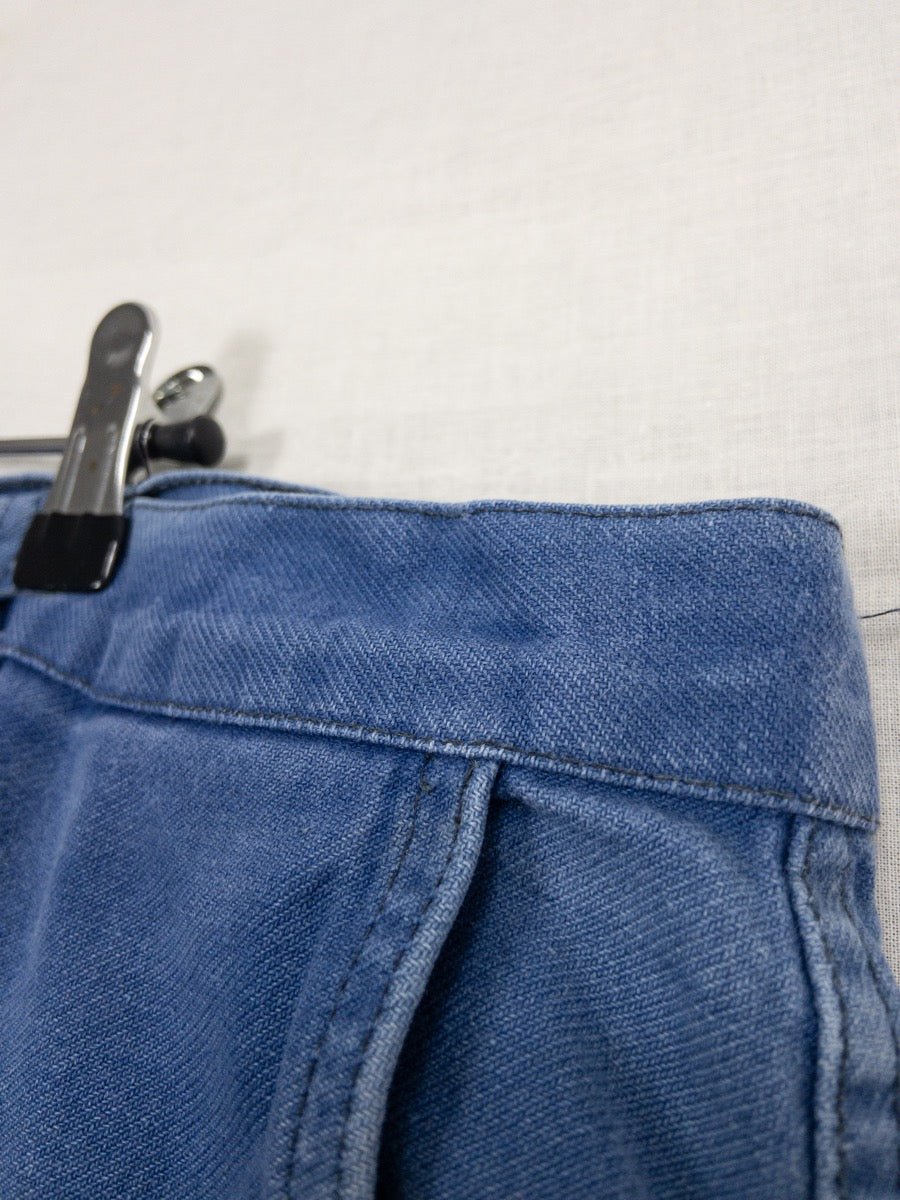 1970s French Blue Work Pants, Size XL/2XL