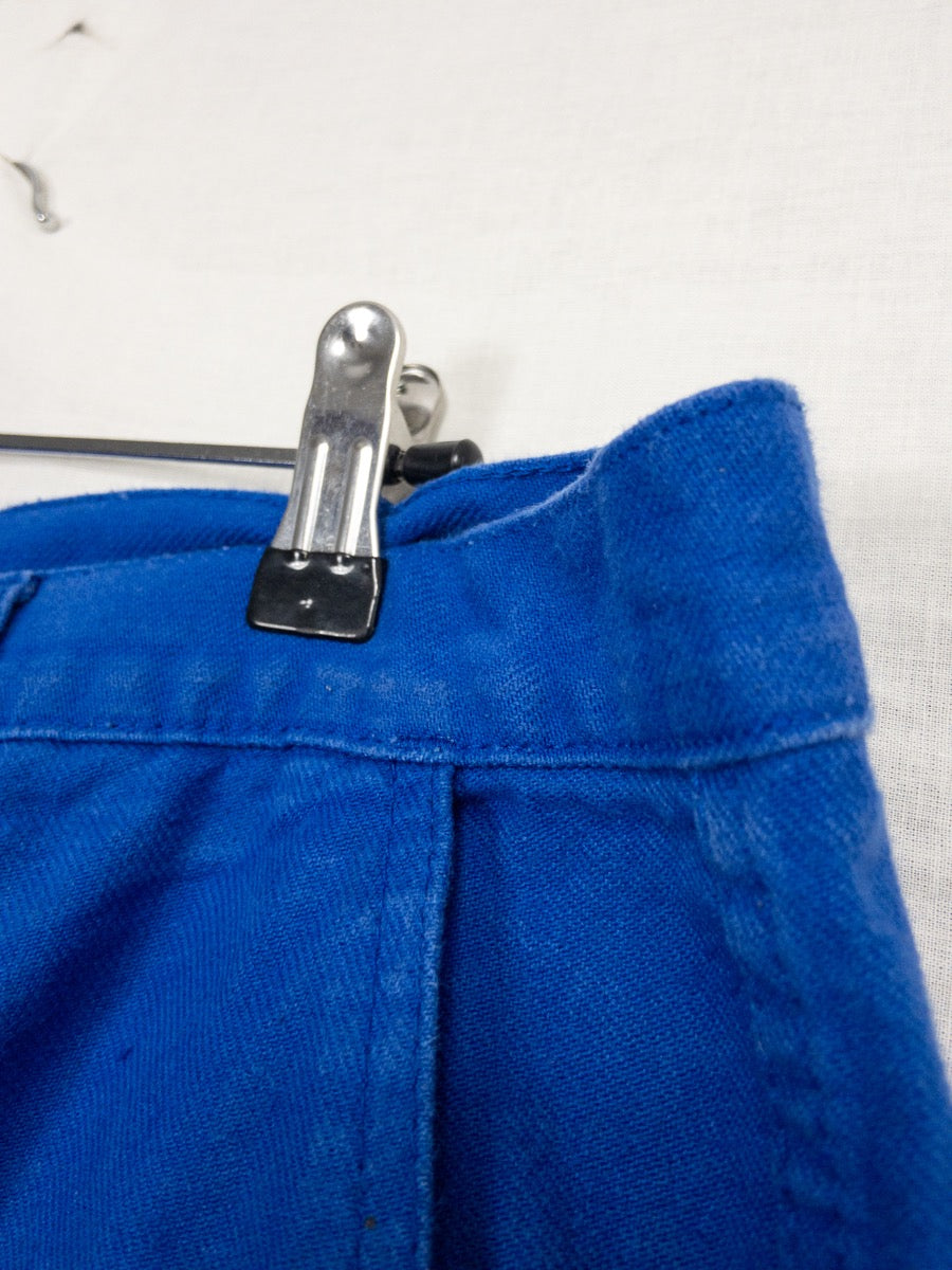 1990s French Blue Work Pants, Size M/L
