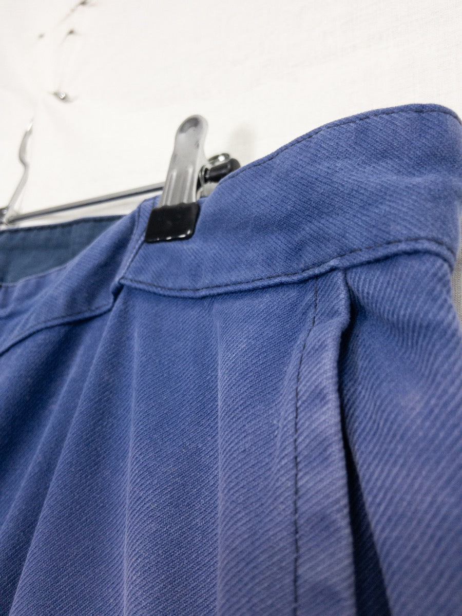 1970s French Blue Work Pants, Size 2XL