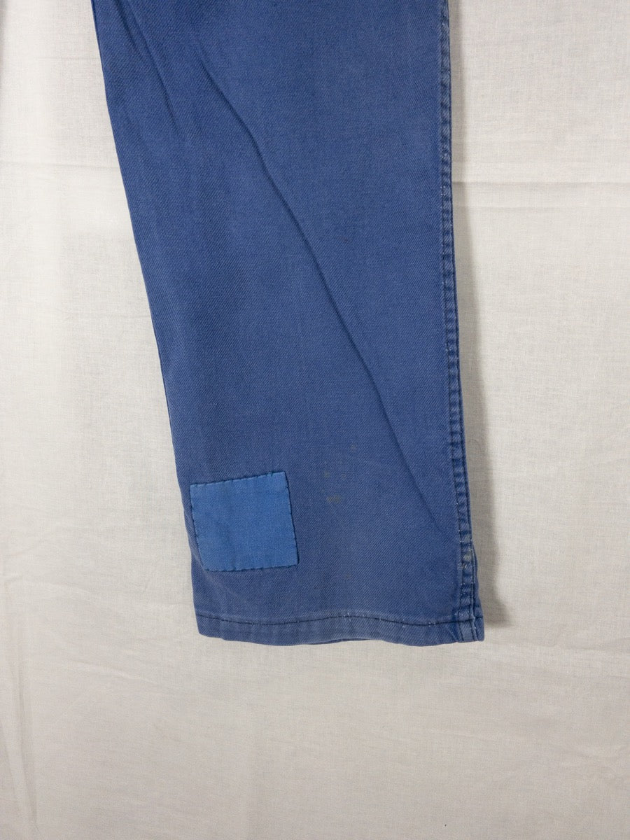 1980s French Blue Work Pants, Size S