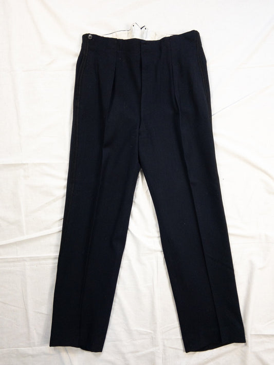 1930 French Tailored Black Pants, Size XL