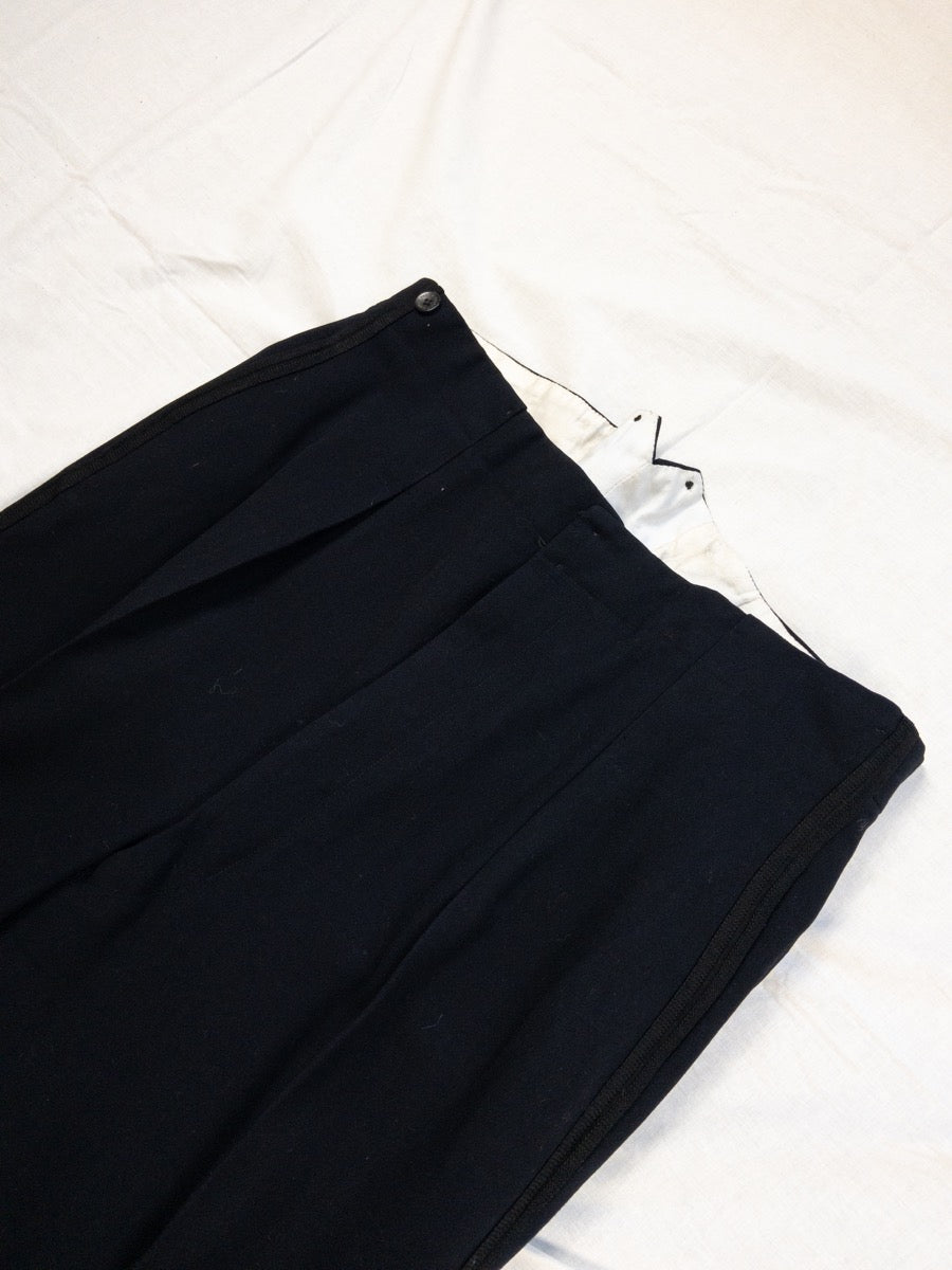 1930 French Tailored Black Pants, Size XL