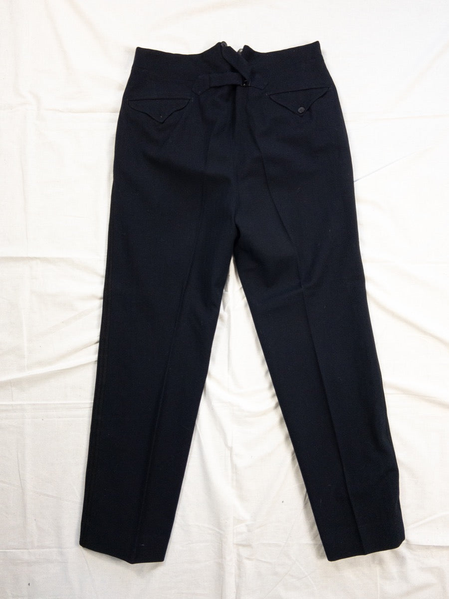 1930 French Tailored Black Pants, Size XL