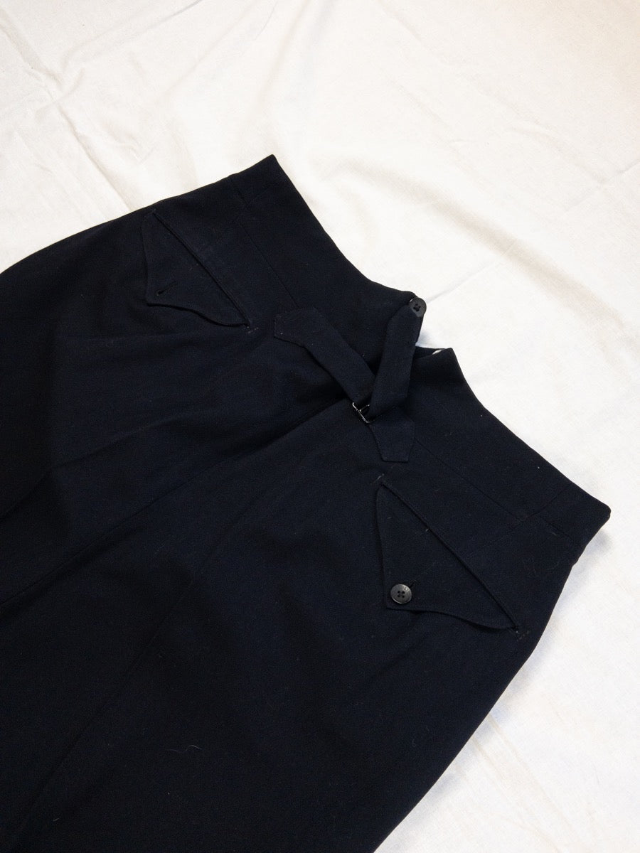 1930 French Tailored Black Pants, Size XL