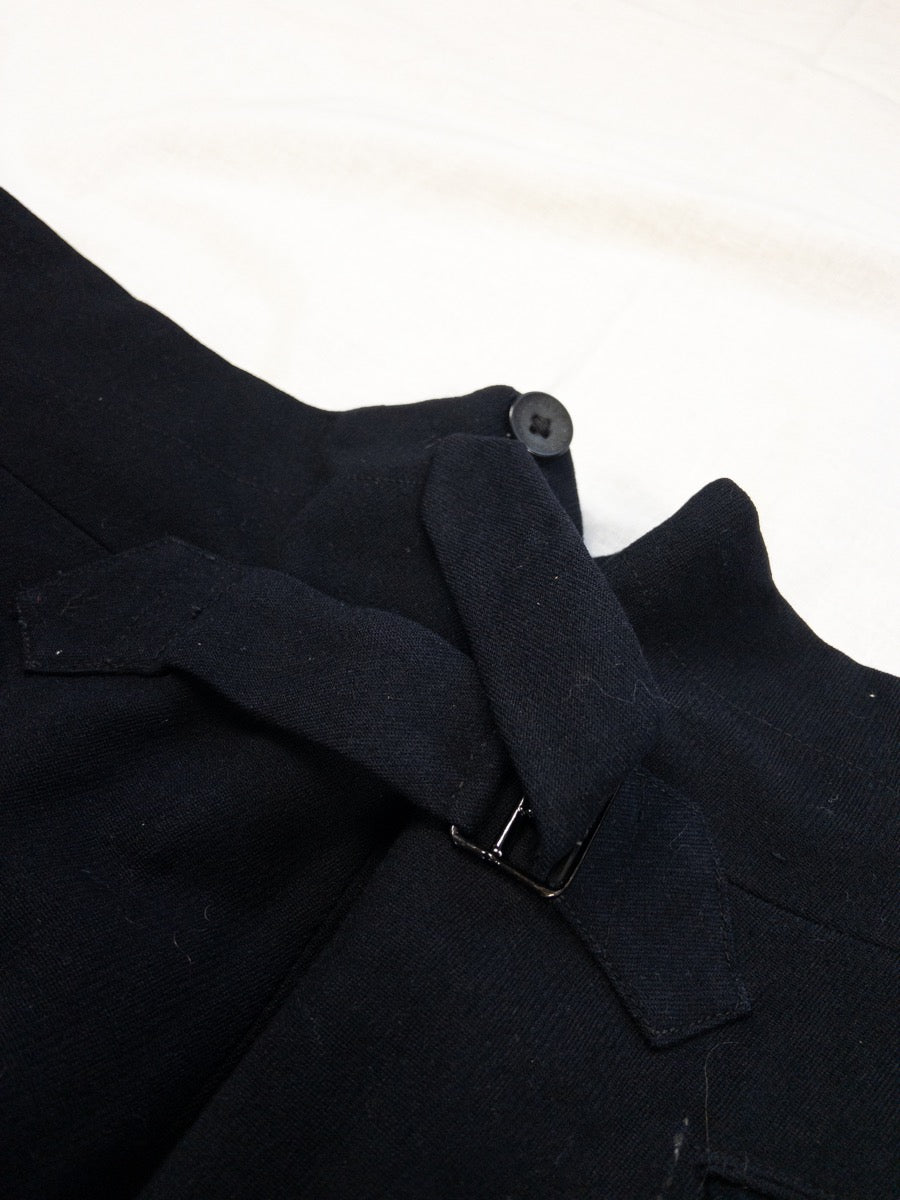 1930 French Tailored Black Pants, Size XL