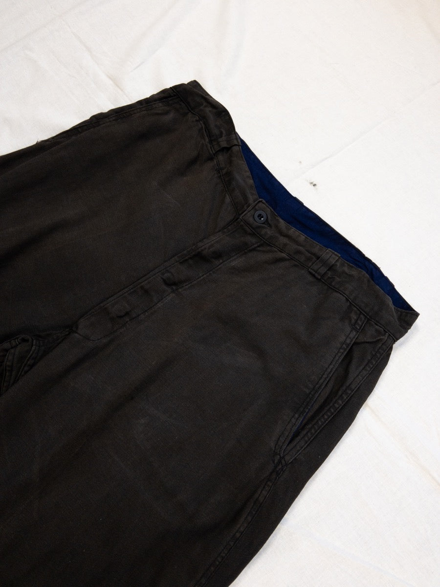 1970s French Brown Work Pants, Size XL