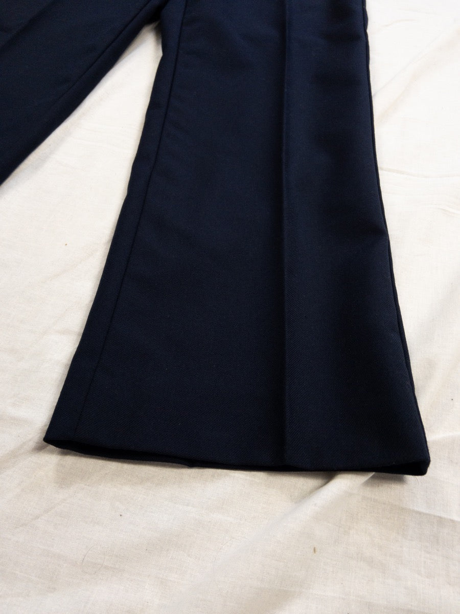 1990s French Navy Deck Wool Pants, Size S