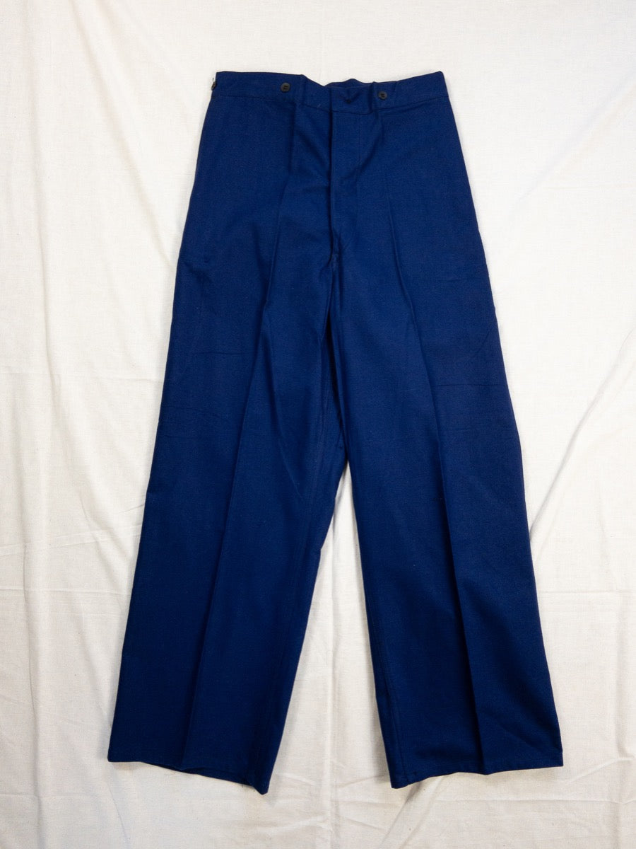 1960s Swedish Army Work Pants, Cinch Back, Size S/M