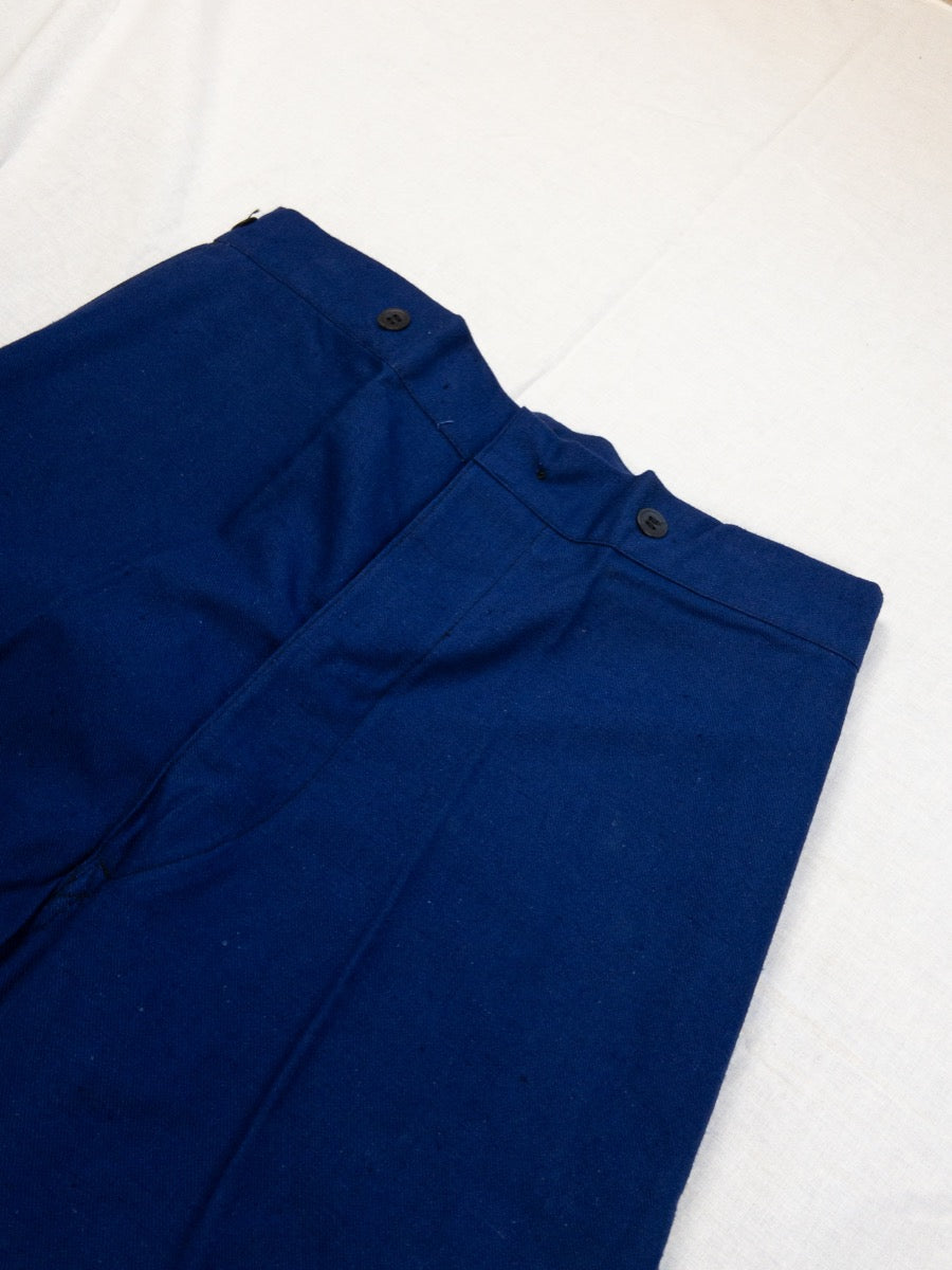 1960s Swedish Army Work Pants, Cinch Back, Size S/M