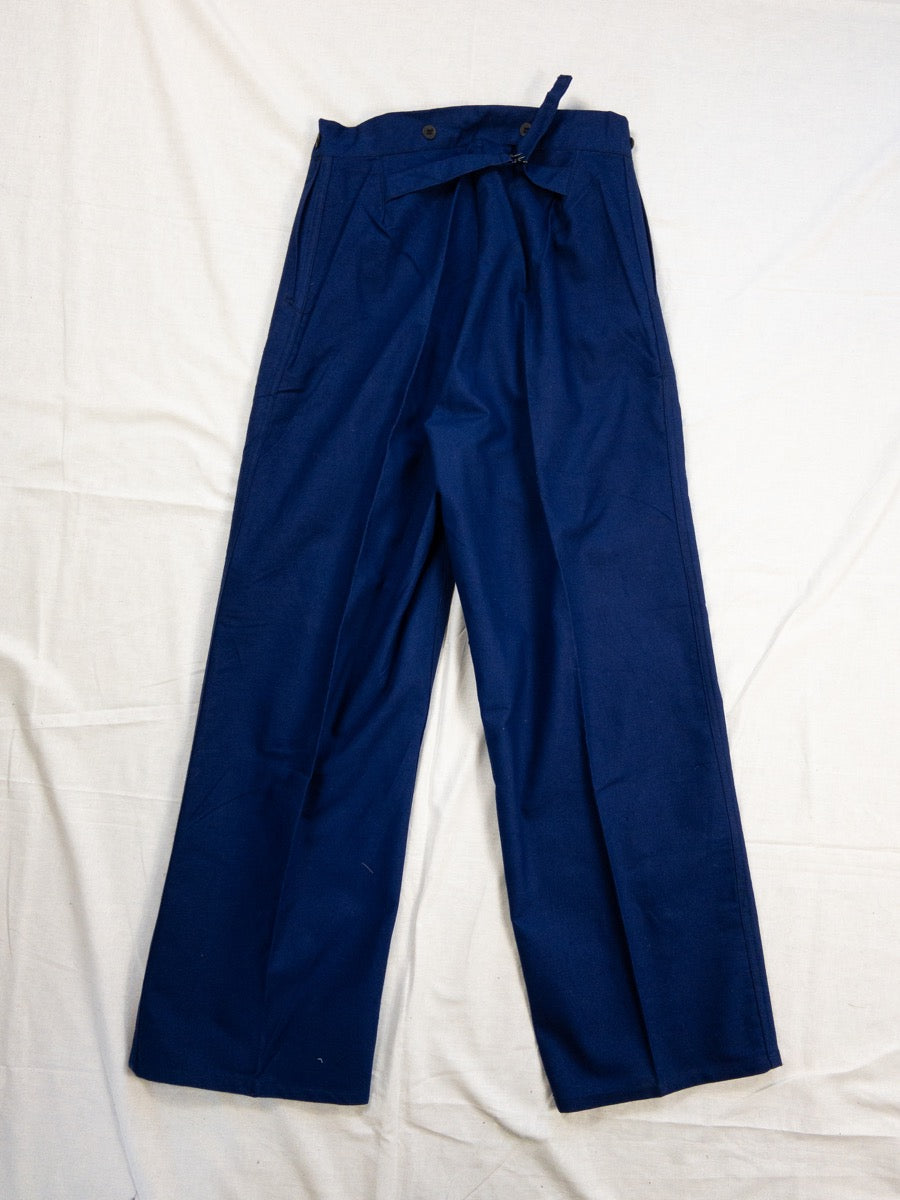 1960s Swedish Army Work Pants, Cinch Back, Size S/M