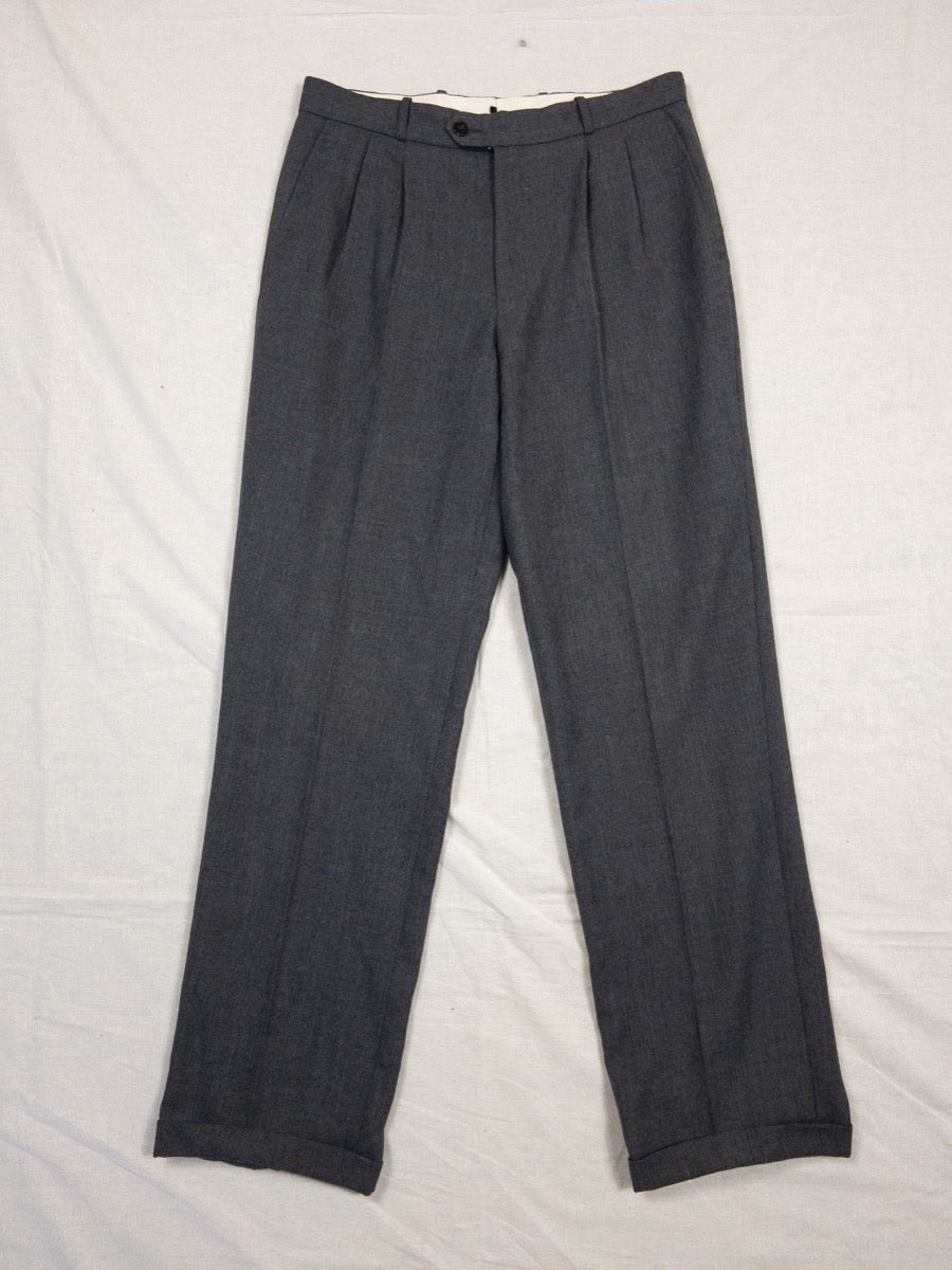 1960s Grey Wool Pants, French Army, Size S
