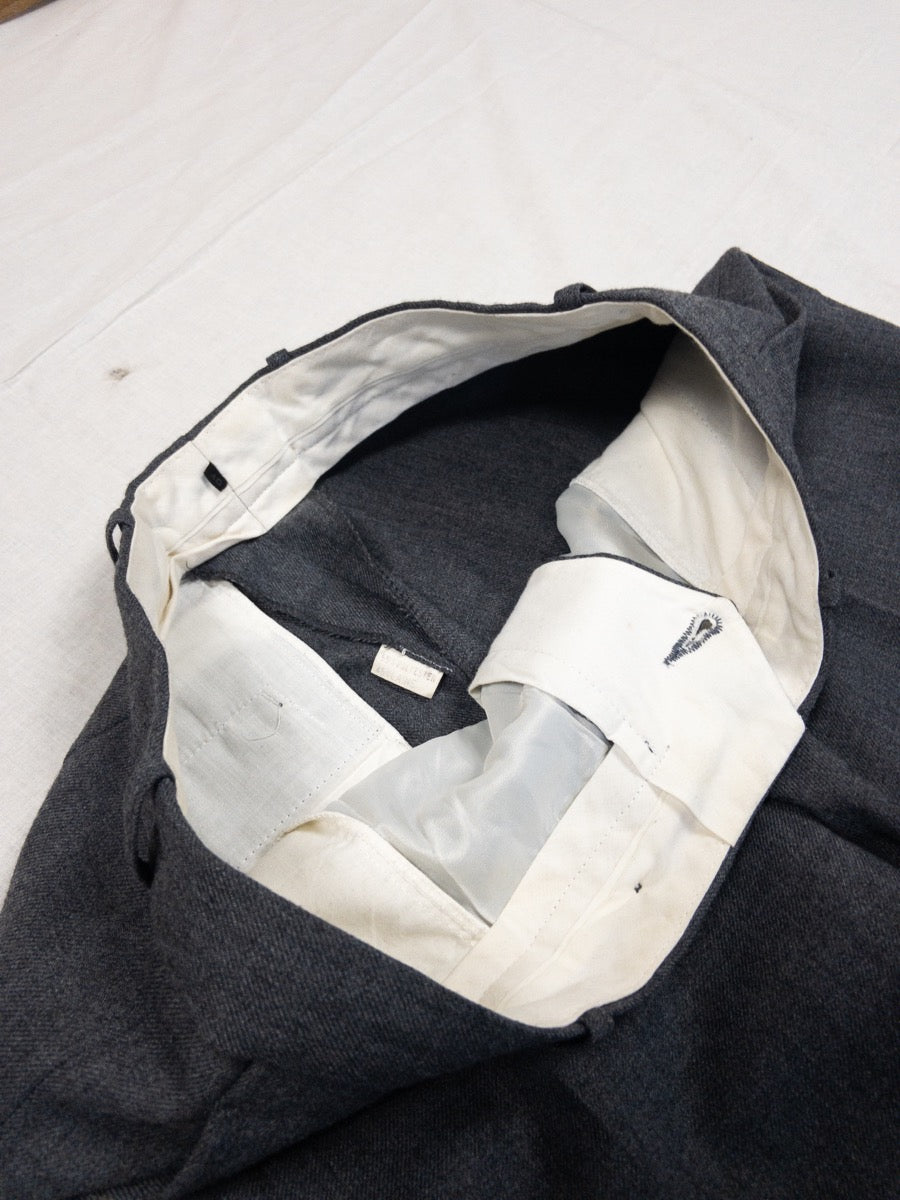1960s Grey Wool Pants, French Army, Size S