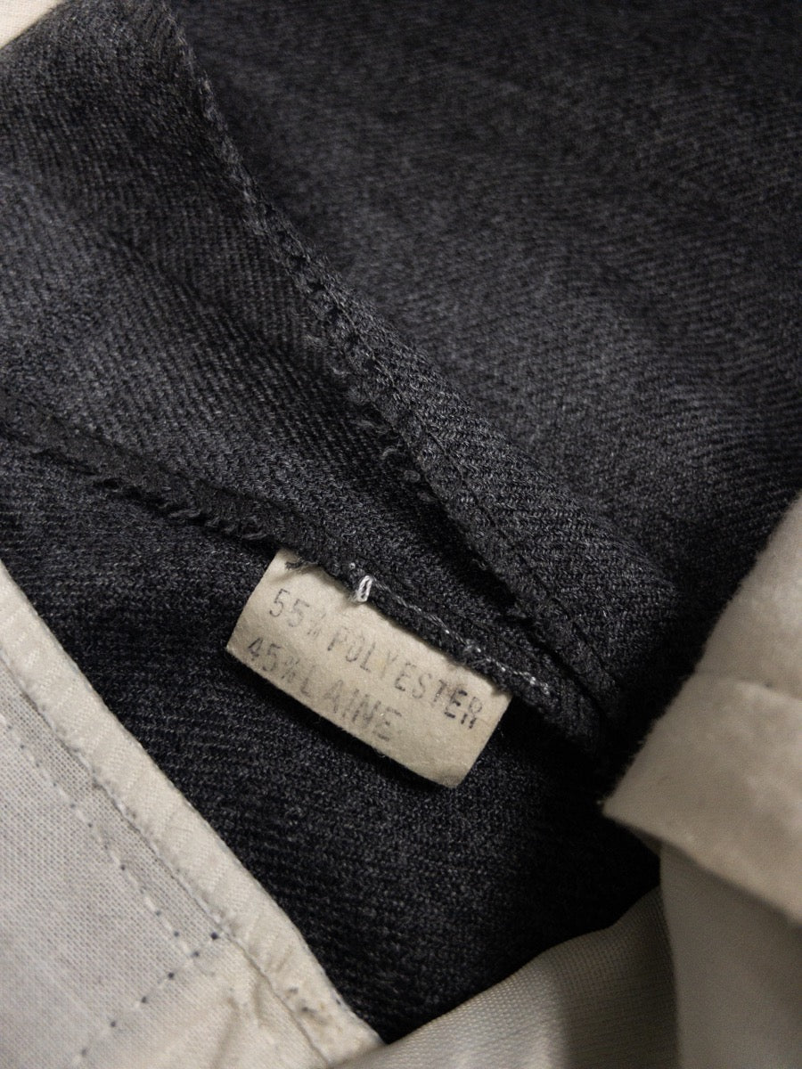 1960s Grey Wool Pants, French Army, Size S
