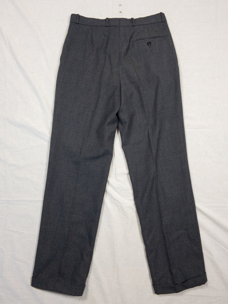 1960s Grey Wool Pants, French Army, Size S