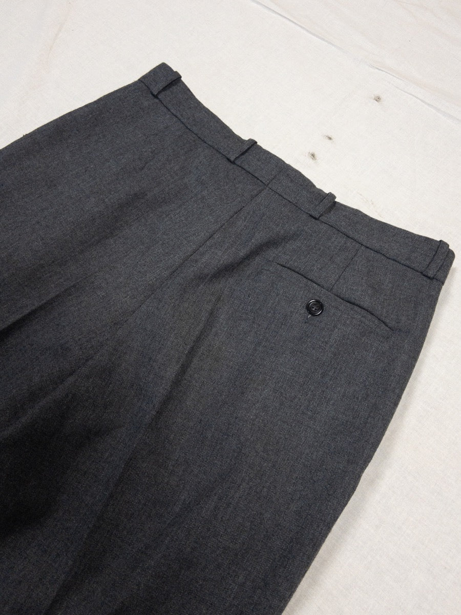 1960s Grey Wool Pants, French Army, Size S