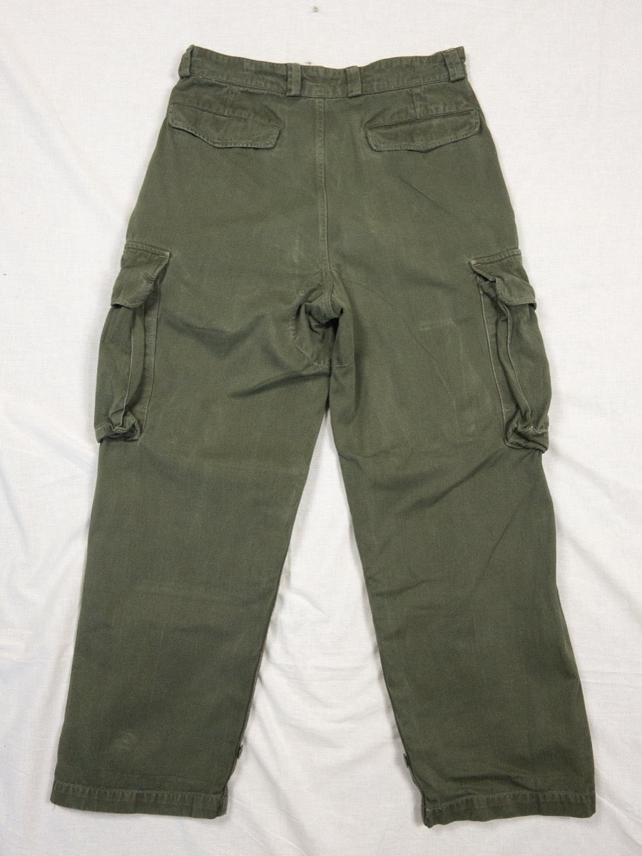 1950s French Army M47 Hbt Cargo Pants, Deadstock, Size S