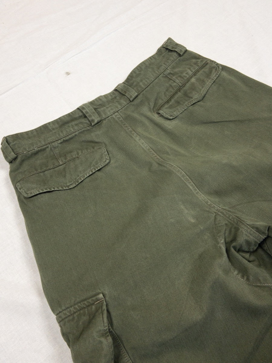 1950s French Army M47 Hbt Cargo Pants, Deadstock, Size S