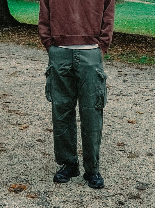 1950s French Army M47 Hbt Cargo Pants, Deadstock, Size S