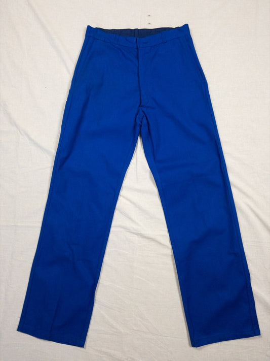 1990s French Blue Work Pants, Deadstock, Size S
