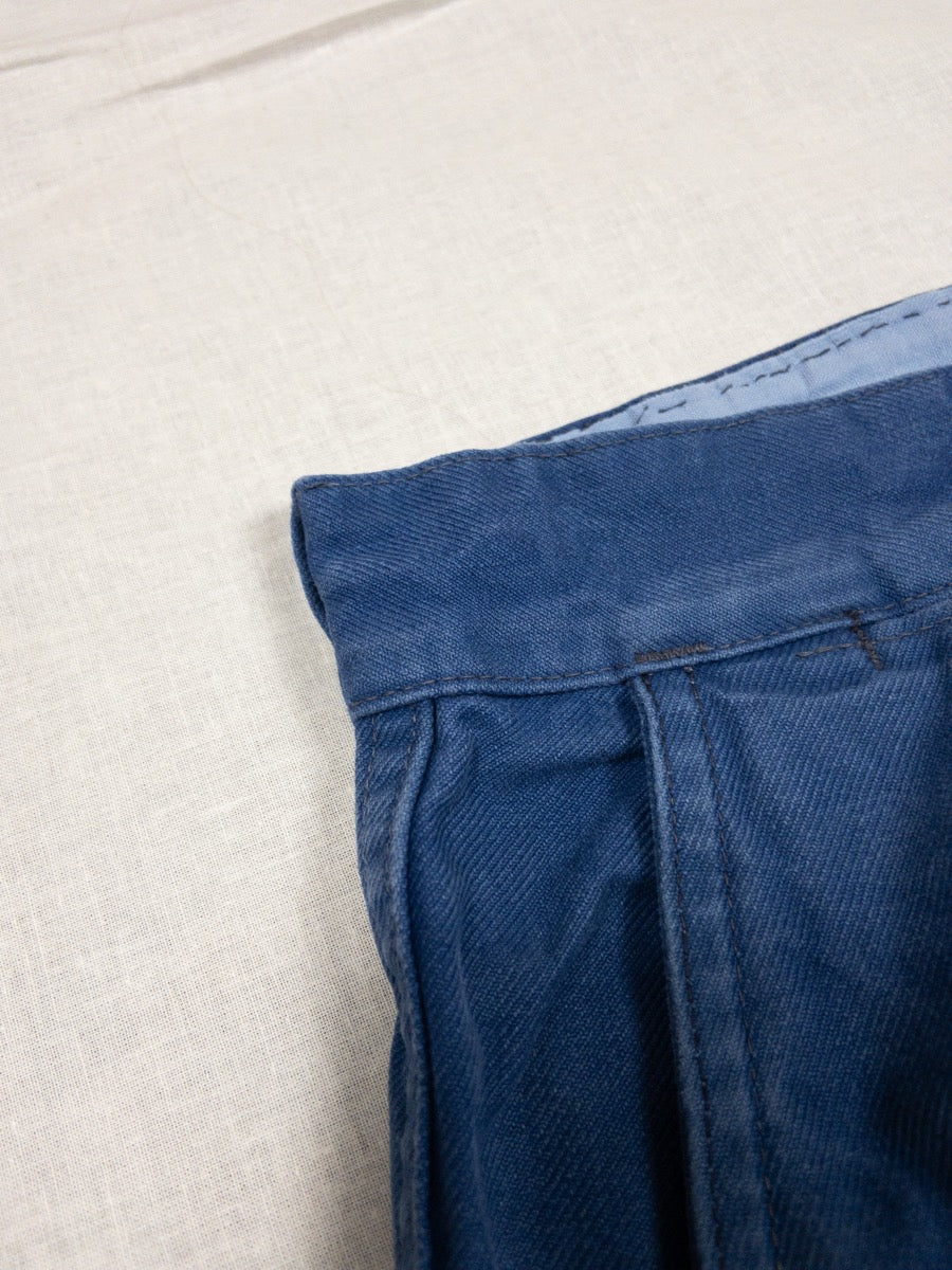 1970s French Blue Work Pants, Size M