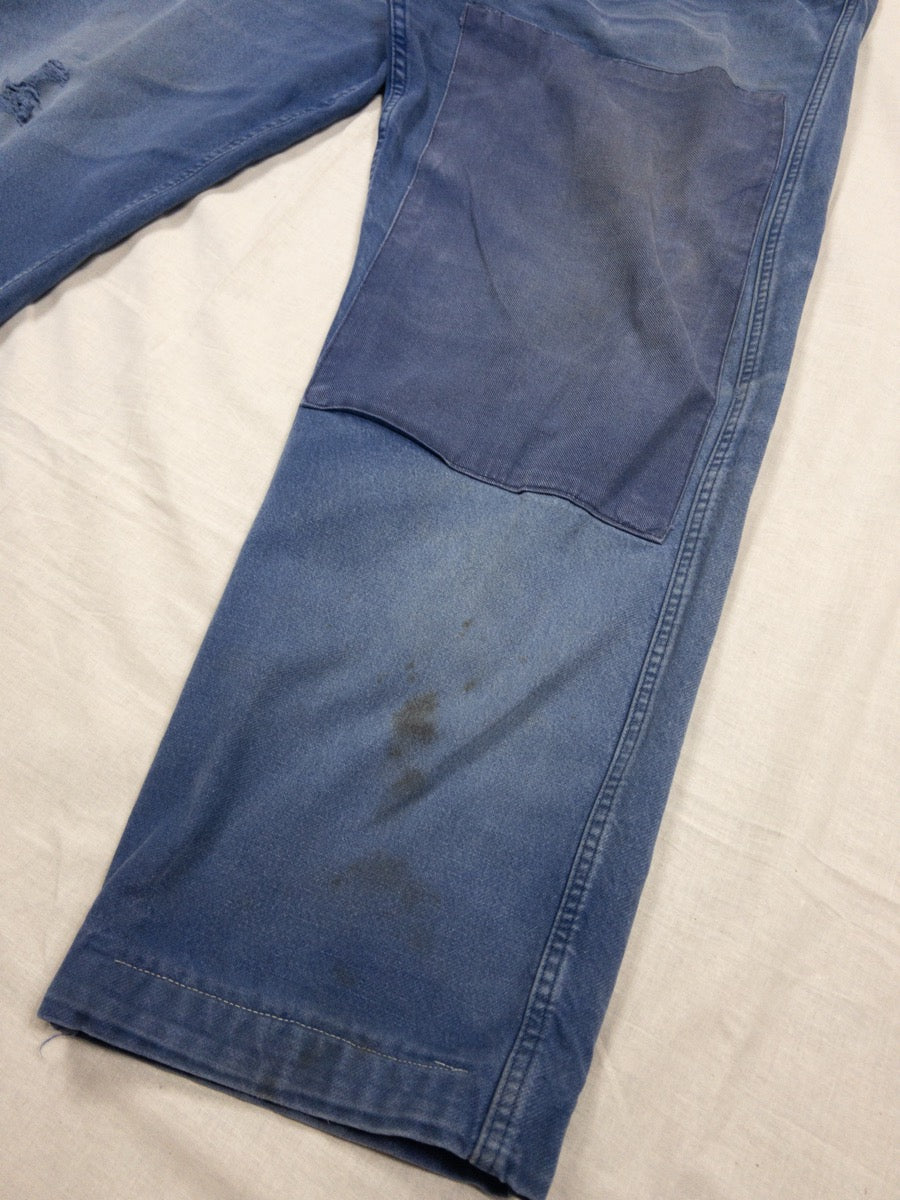 1970s French Blue Work Pants, Size XL