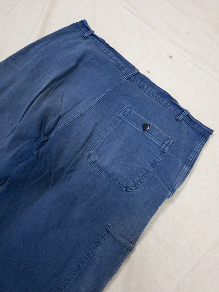 1970s French Blue Work Pants, Size XL