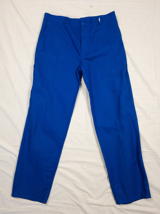 1990s French Blue Work Pants, Deadstock, Size L