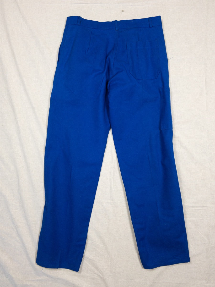 1990s French Blue Work Pants, Deadstock, Size L