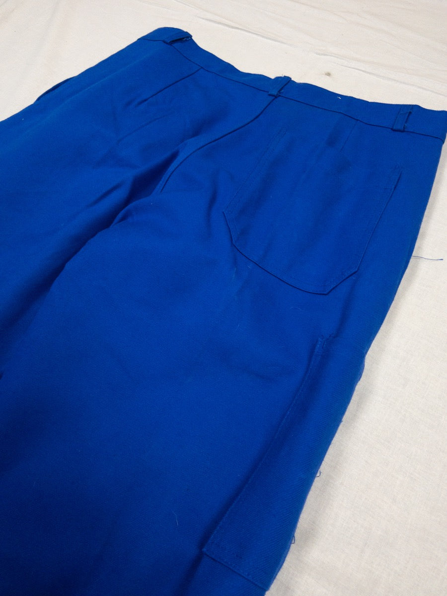 1990s French Blue Work Pants, Deadstock, Size L