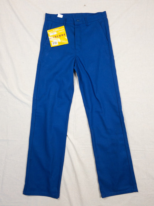 1990s French Blue Work Pants, Deadstock, Size S