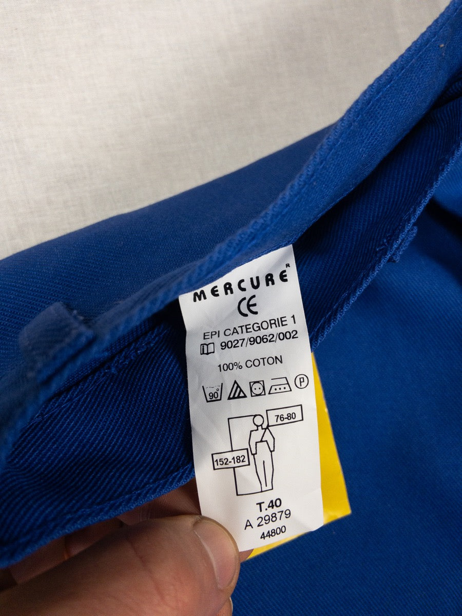 1990s French Blue Work Pants, Deadstock, Size S