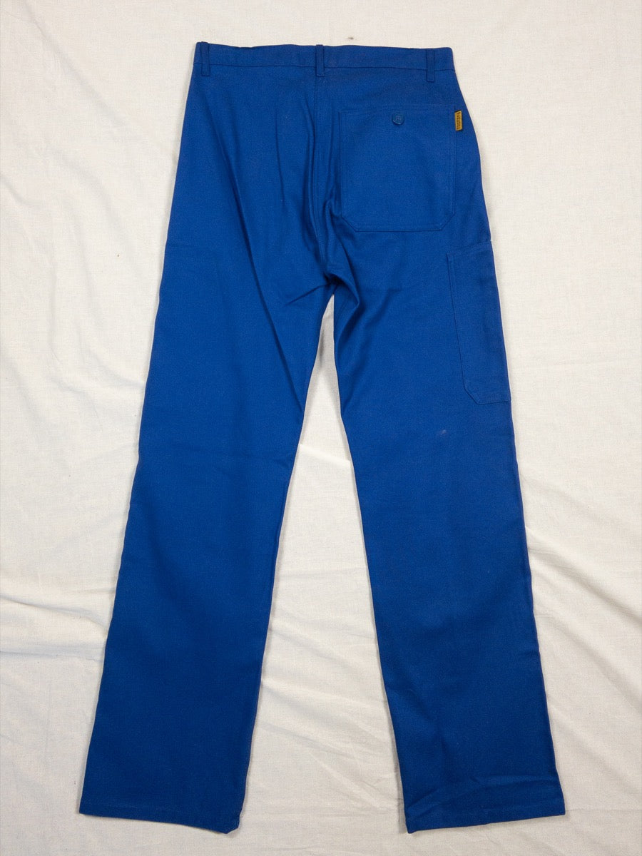 1990s French Blue Work Pants, Deadstock, Size S