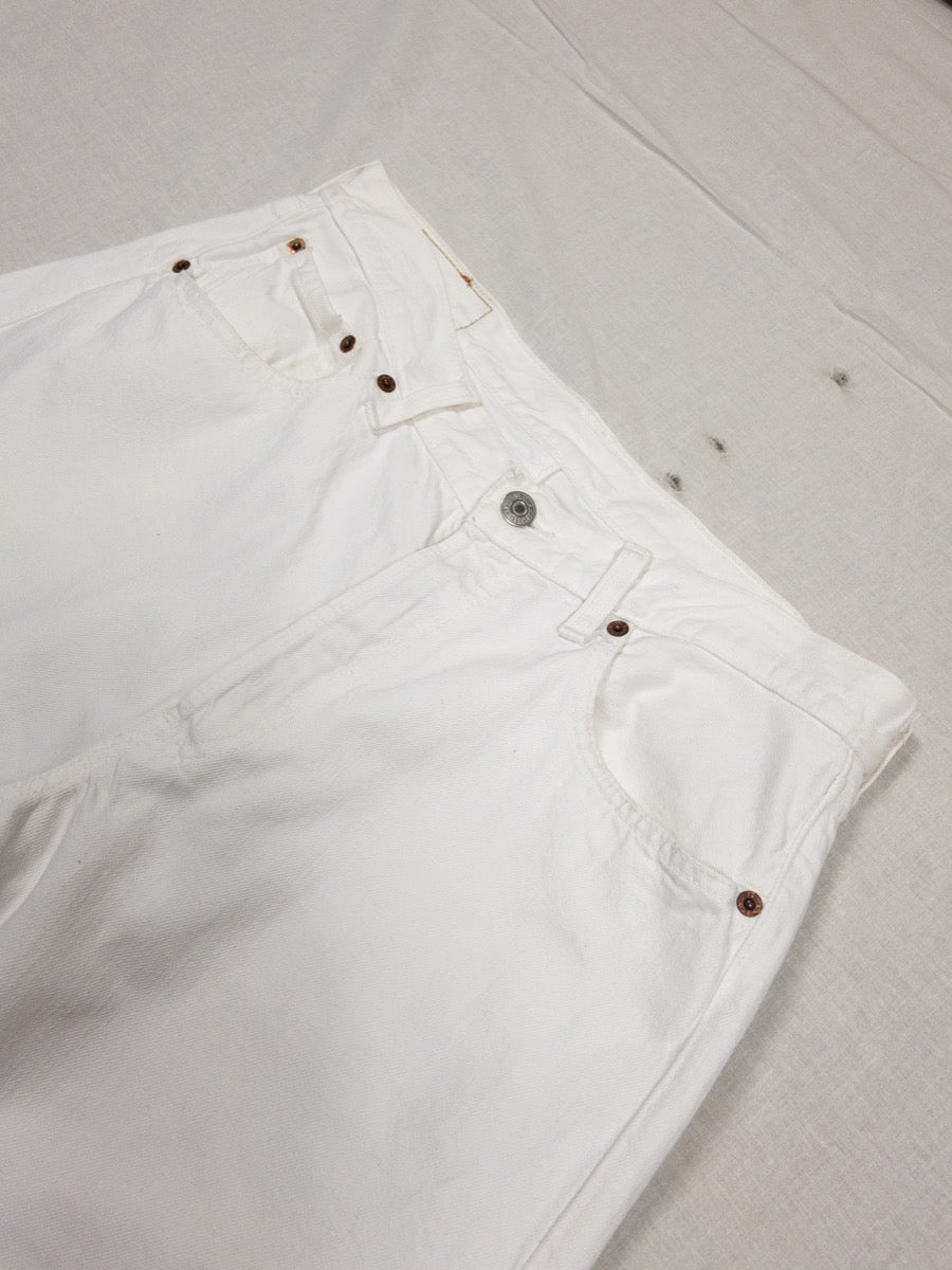 Vtg Levi’s 501 White Jeans, W33 L34