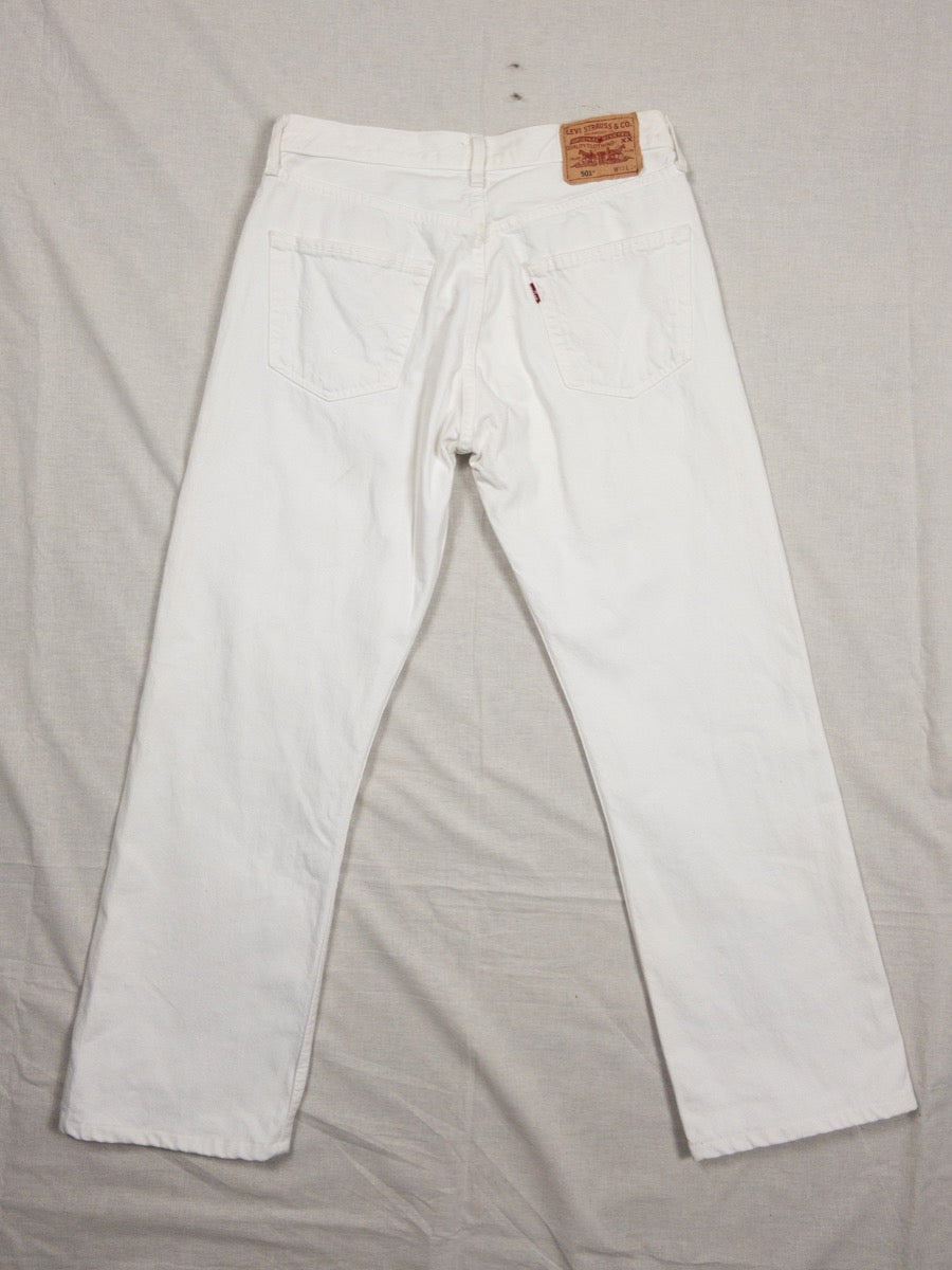 Vtg Levi’s 501 White Jeans, W33 L34