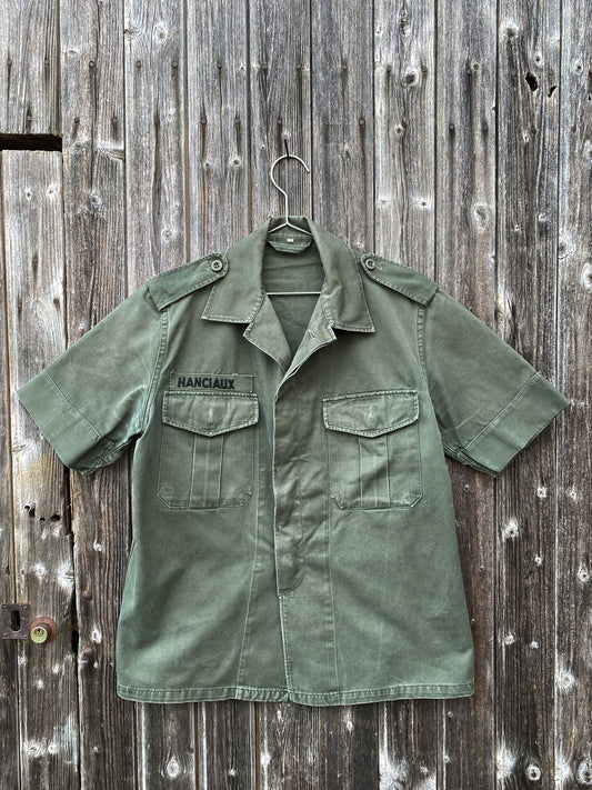 1970s Belgian Army Short Sleeves Shirts, Size S/M