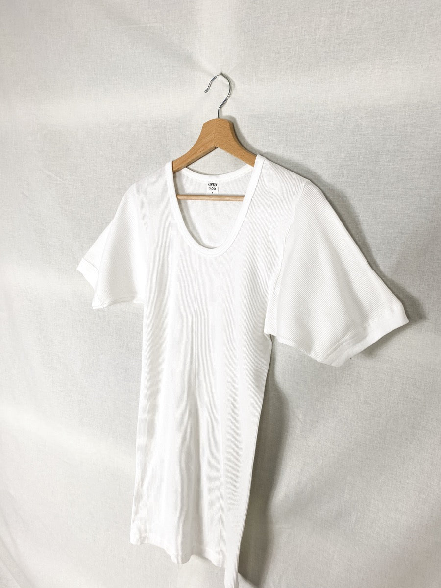 Vintage White T-shirt, Tubular & Deadstock, German Army