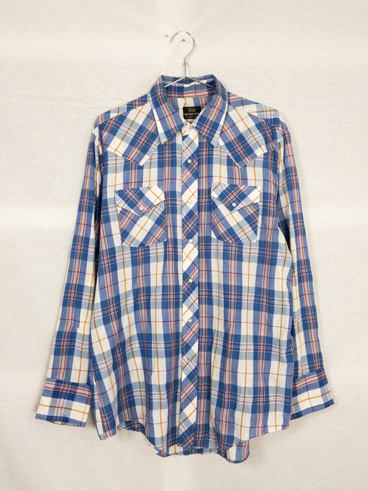 1980s Sears Light Western Shirt, Size XL