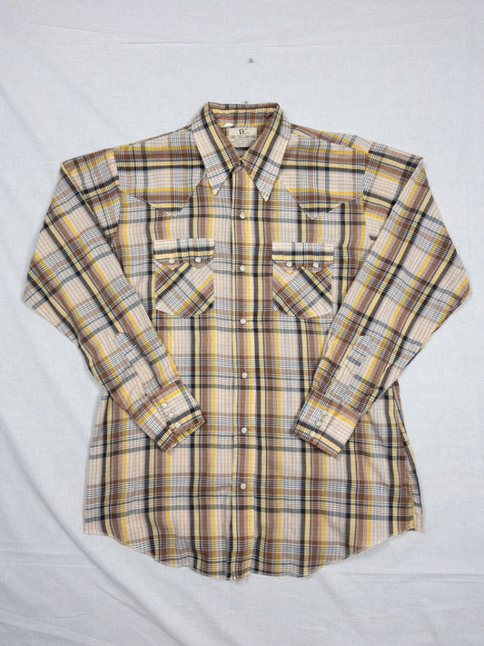 1980s Dee Cee Light Western Shirt, Size L