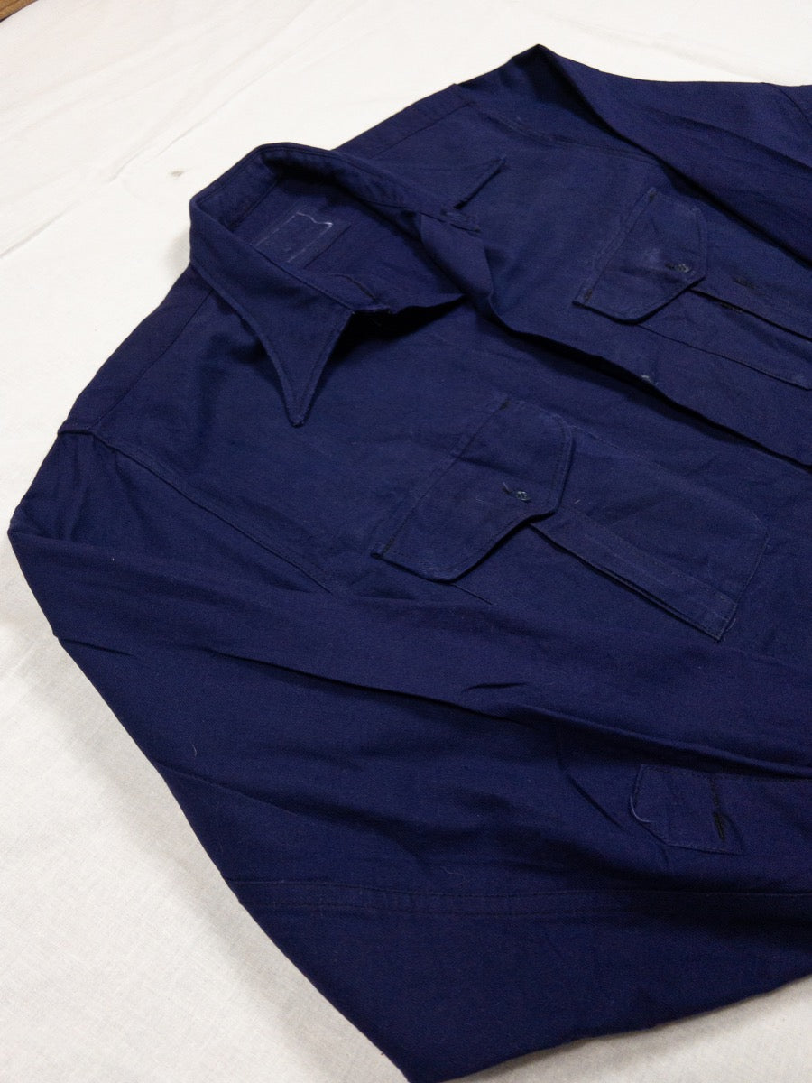 1970s French Army Blue Field Shirt, Size XL