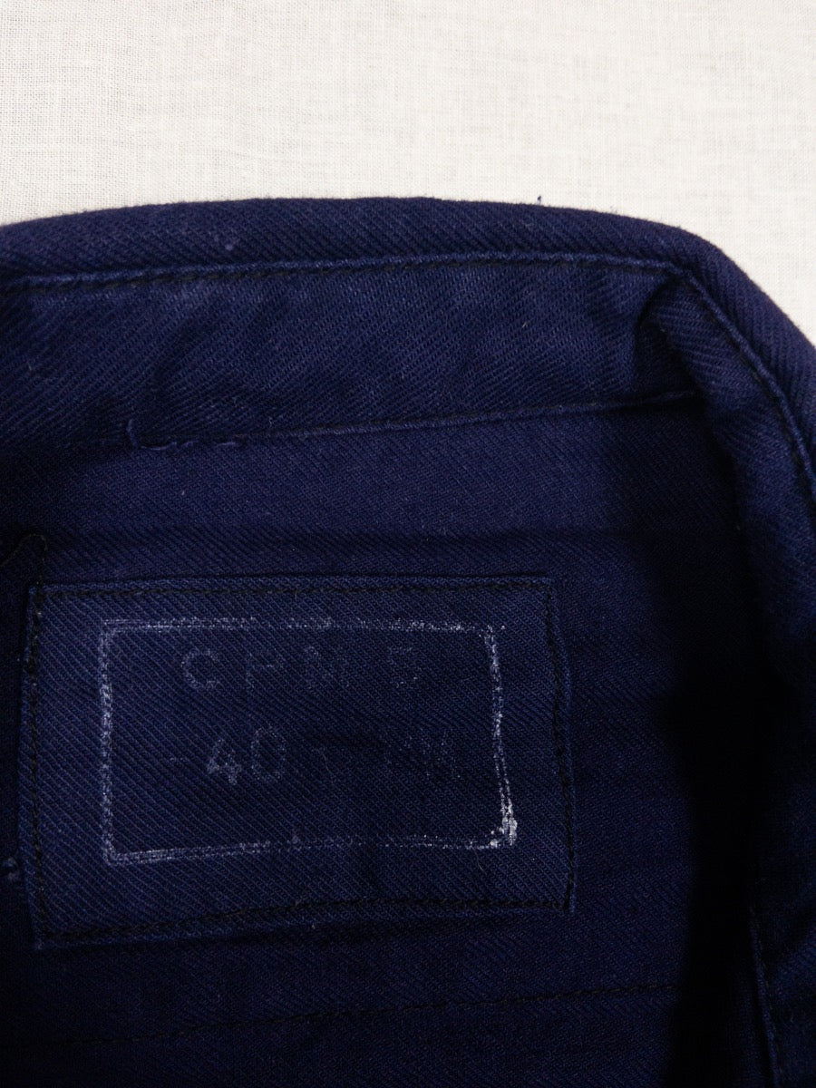 1970s French Army Blue Field Shirt, Size XL
