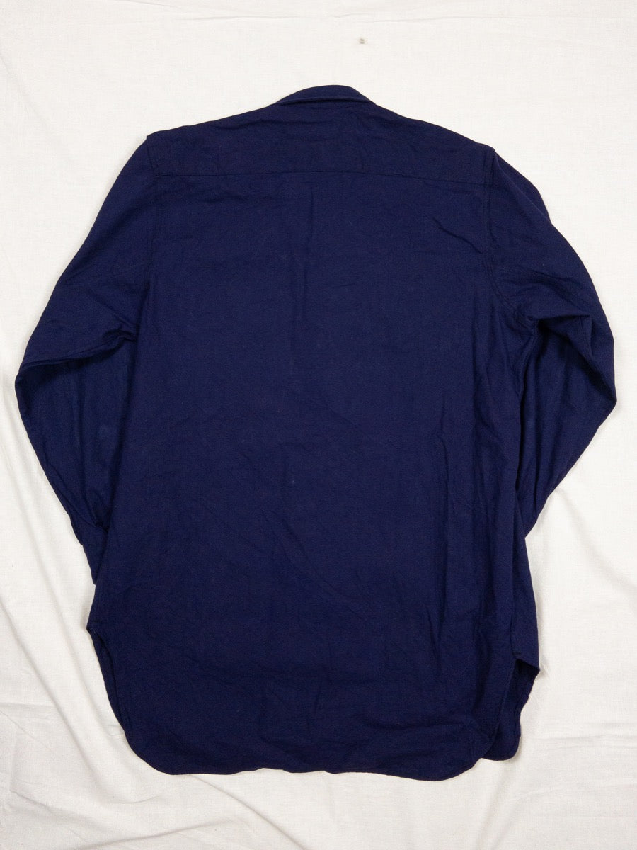 1970s French Army Blue Field Shirt, Size XL