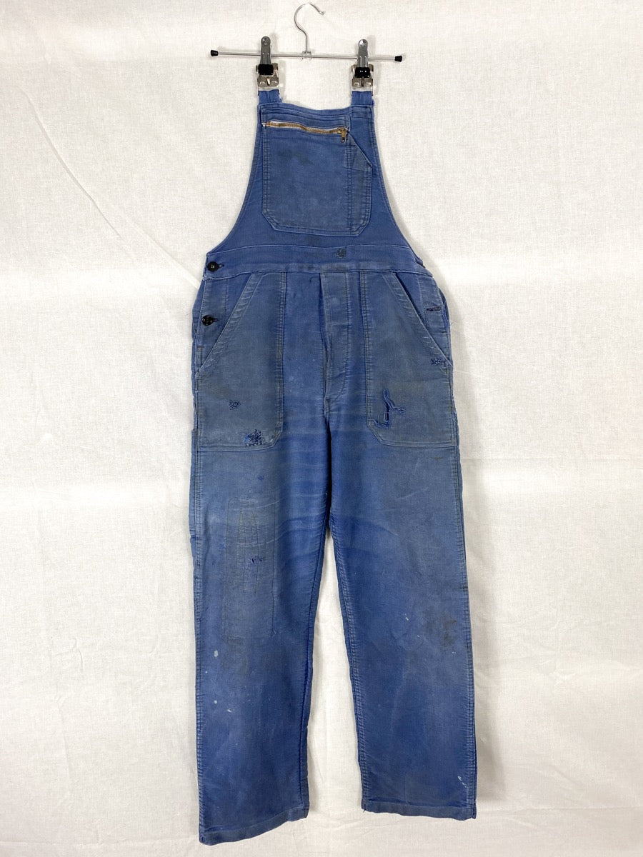 1950s Moleskine French Dungarees, Size M to L
