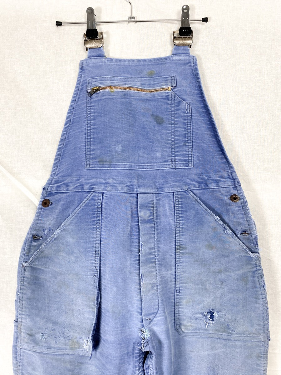 1950s Moleskine French Dungarees, Size M to L