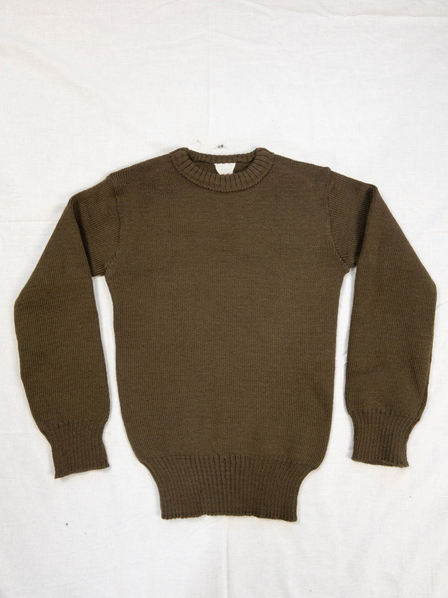 1940s French Army Wool Sweater, Deadstock, Size XS