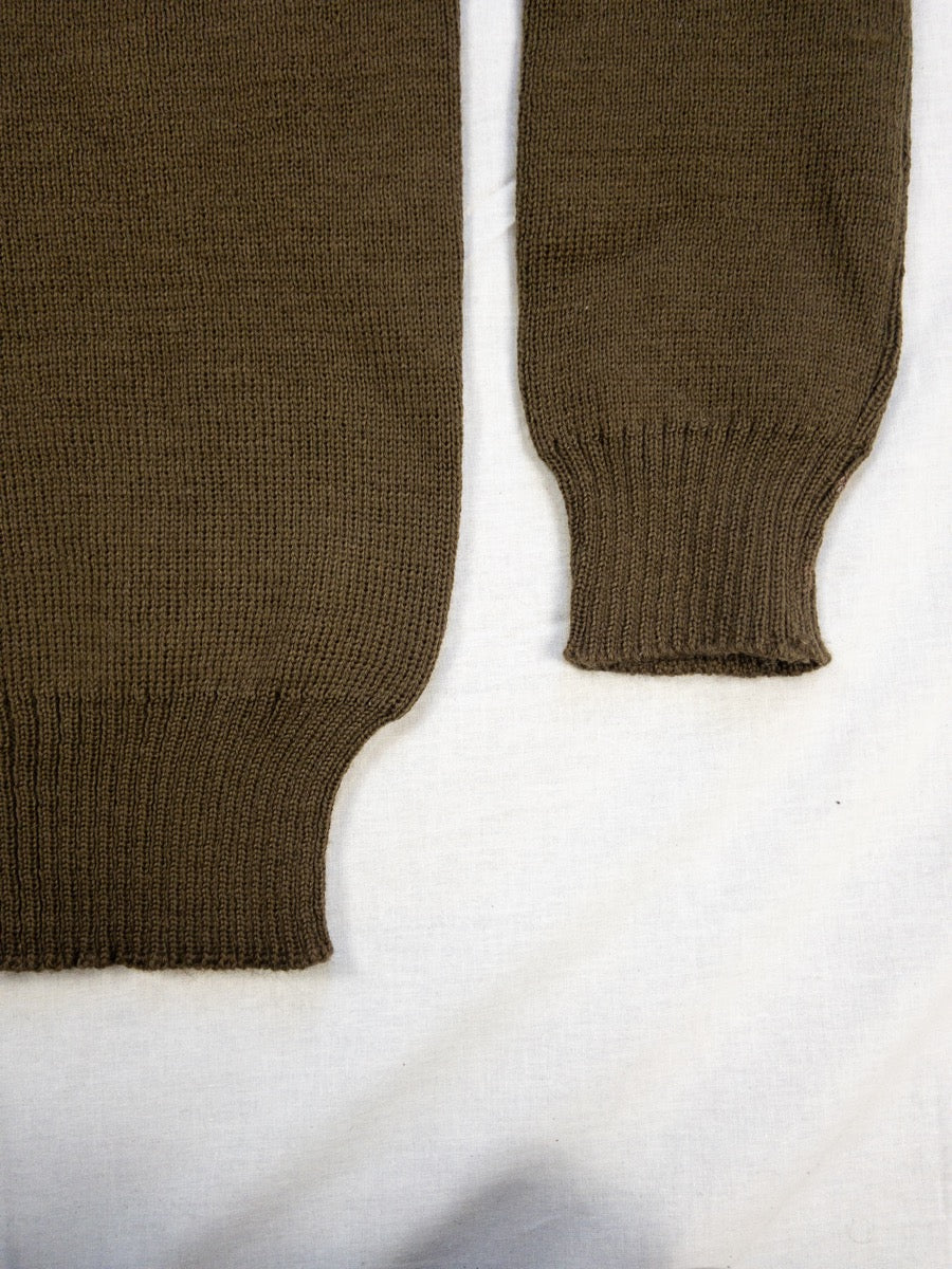 1940s French Army Wool Sweater, Deadstock, Size XS